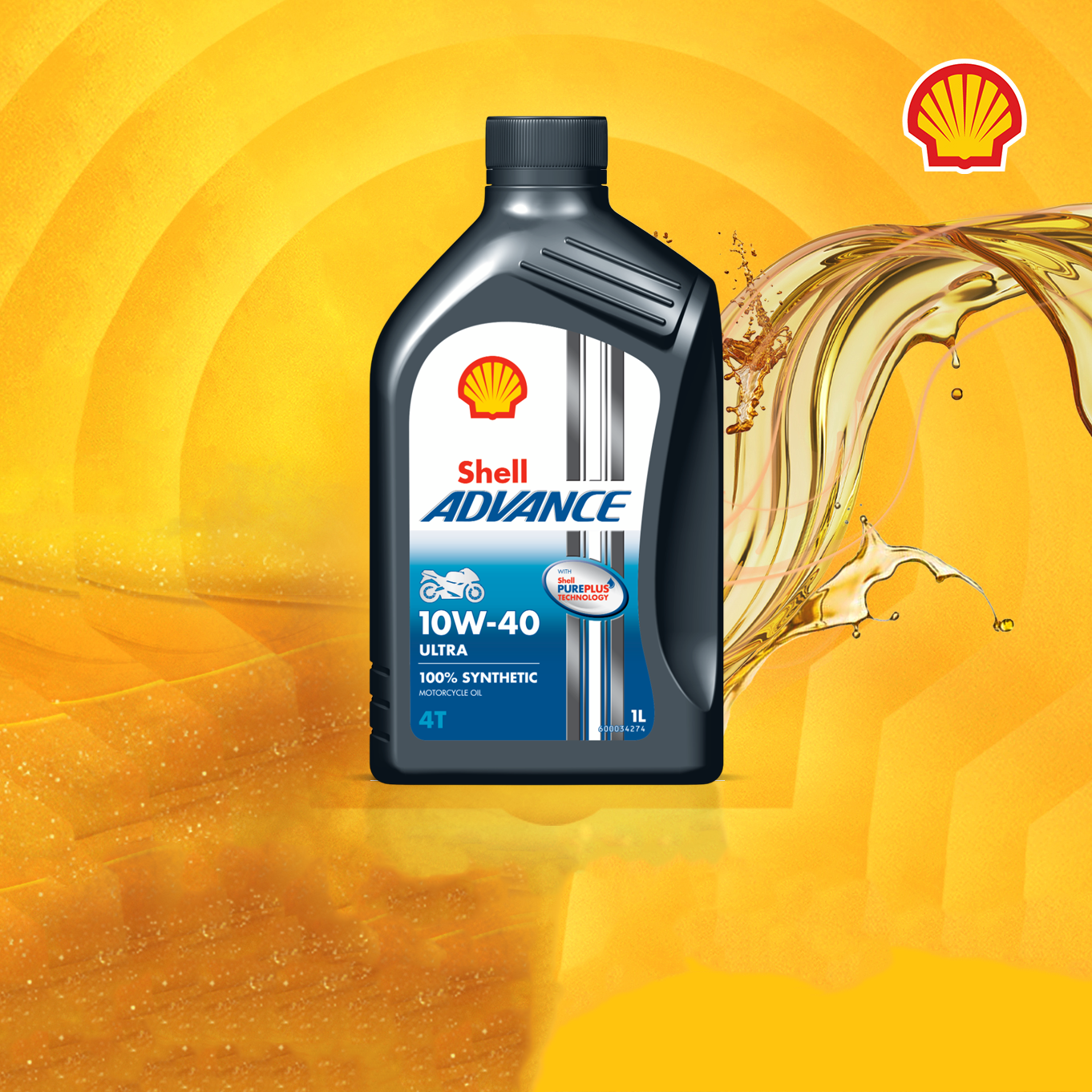 Моторна олива Shell Advance Ultra 4T 10W-40 — загальний вигляд