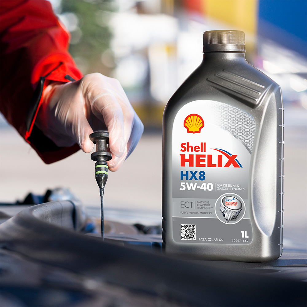 Моторна олива Shell Helix HX8 ECT 5W-40 1 л — загальний вигляд