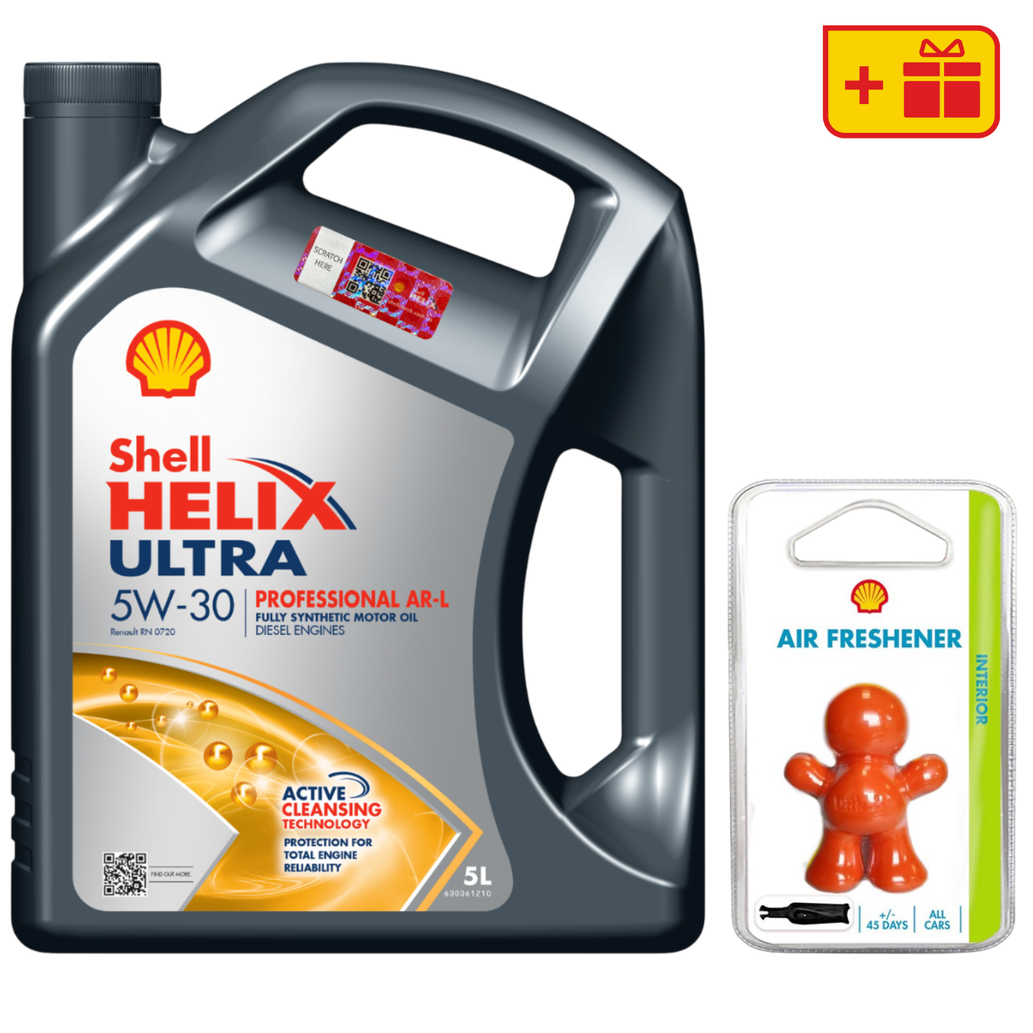 Моторна олива Shell Helix Ultra Professional AR-L 5W-30 + Ароматизатор Shell Little Joe Fruit