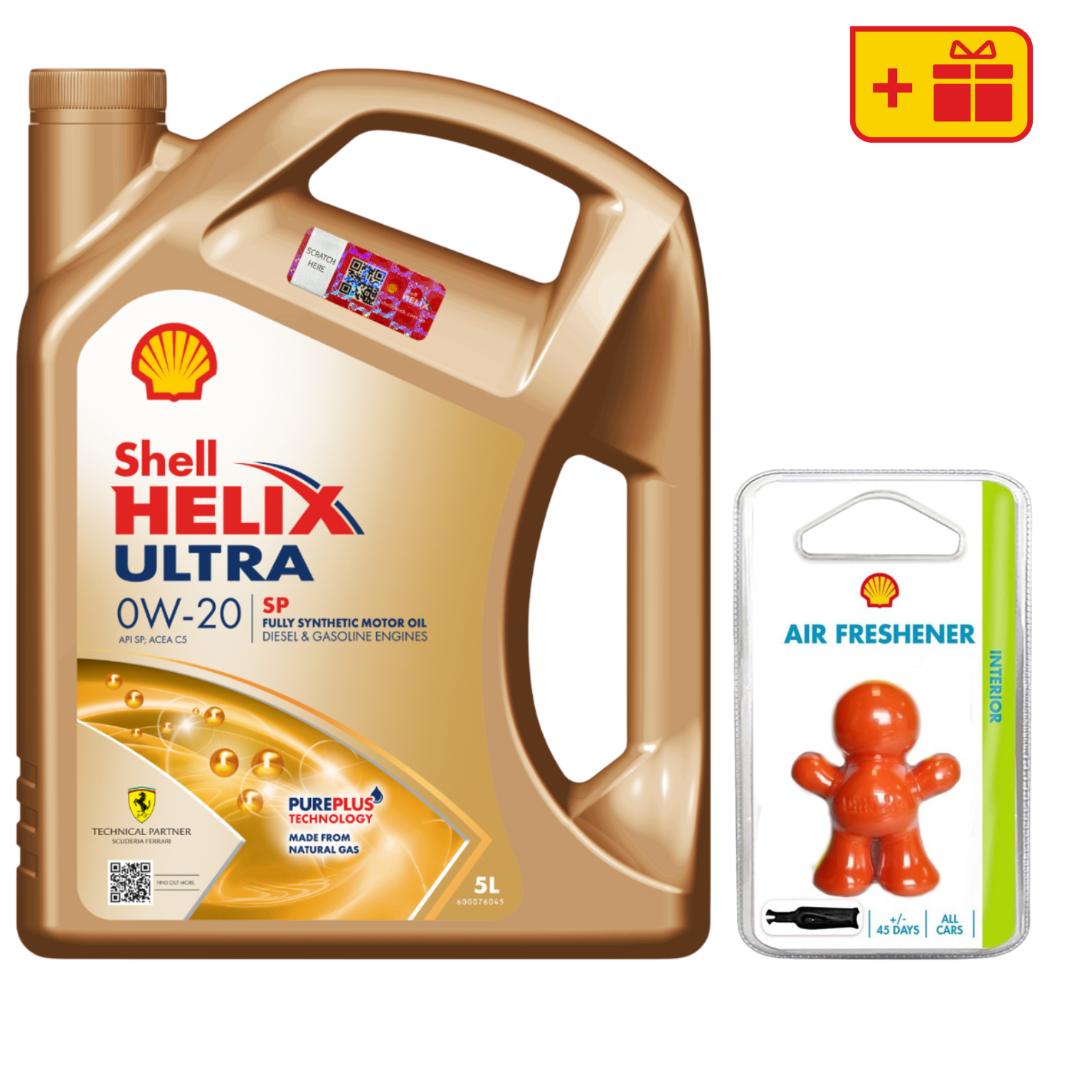 Моторна олива Shell Helix Ultra SP 0W-20 + Ароматизатор Shell Little Joe Fruit
