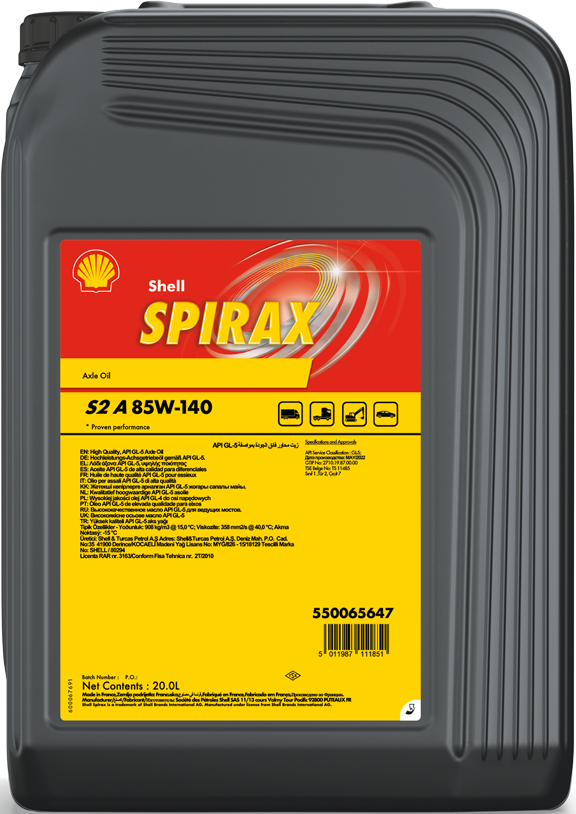 Трансмісійна олива Shell Spirax S2 A 85W-140